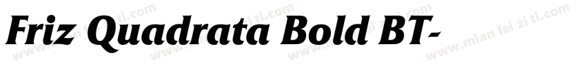 Friz Quadrata Bold BT字体转换